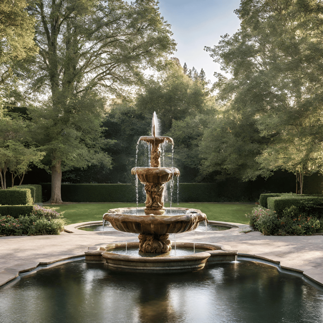 large tiered fountain