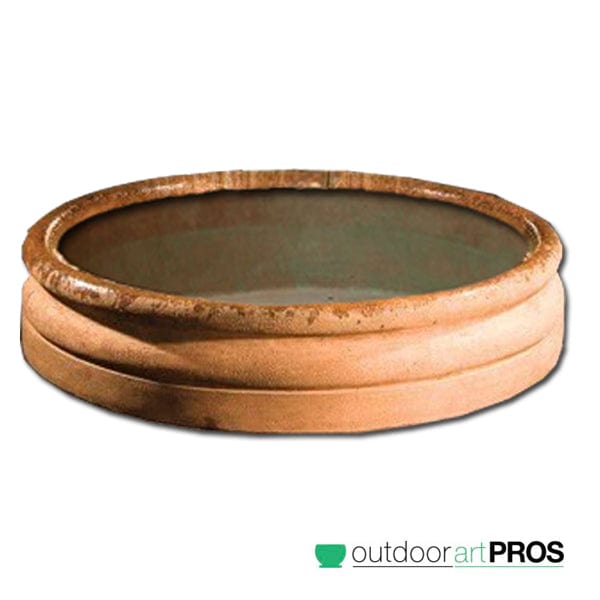 Fiore Round One Piece Fountain Basin | 46"Diameter - Outdoor Art Pros