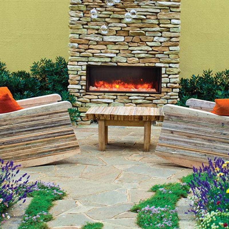 Amantii Panorama 40" Deep Full View Smart Indoor| Outdoor Electric Fireplace