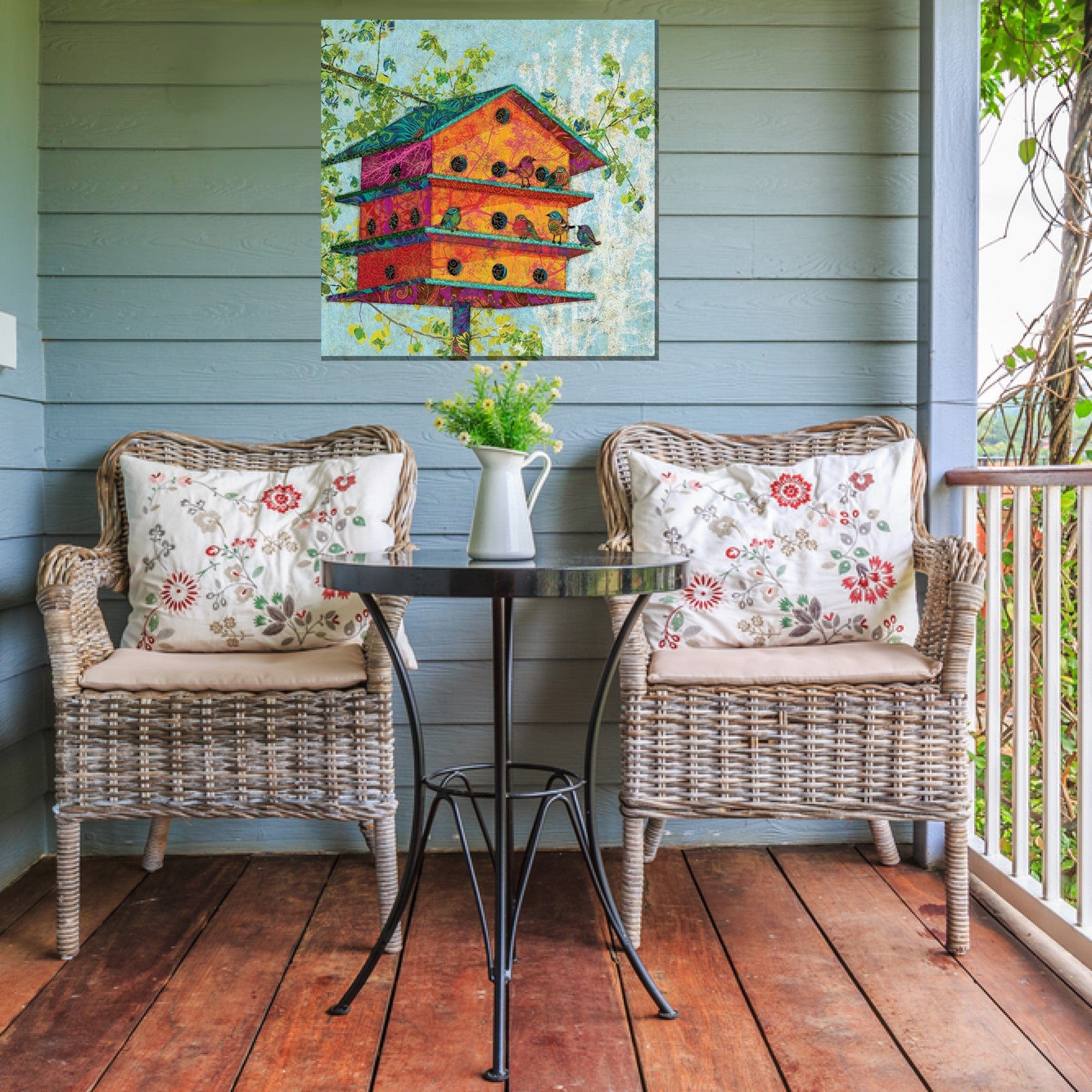 For The Birds Outdoor Canvas Art