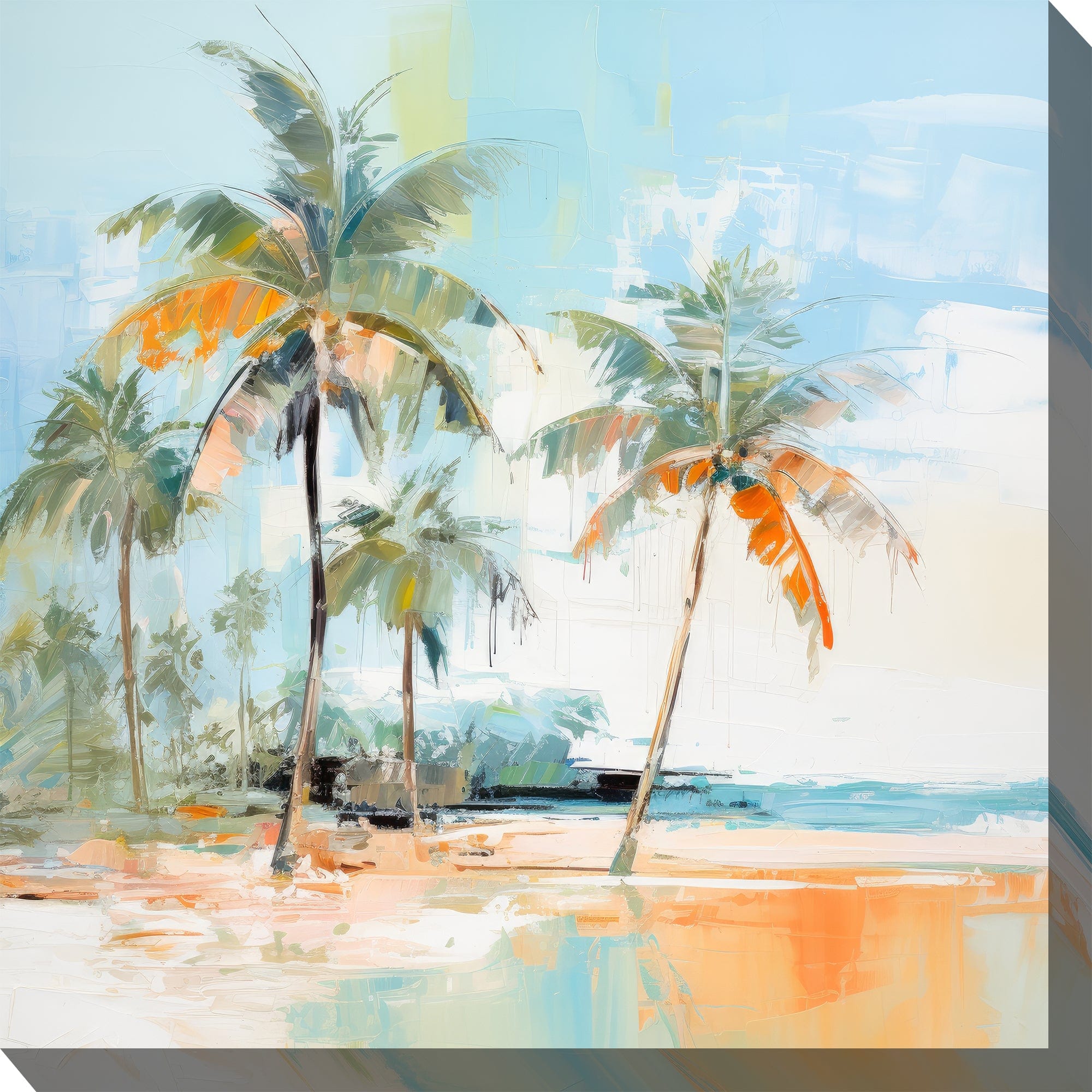 Palm Abstract Outdoor Canvas Art