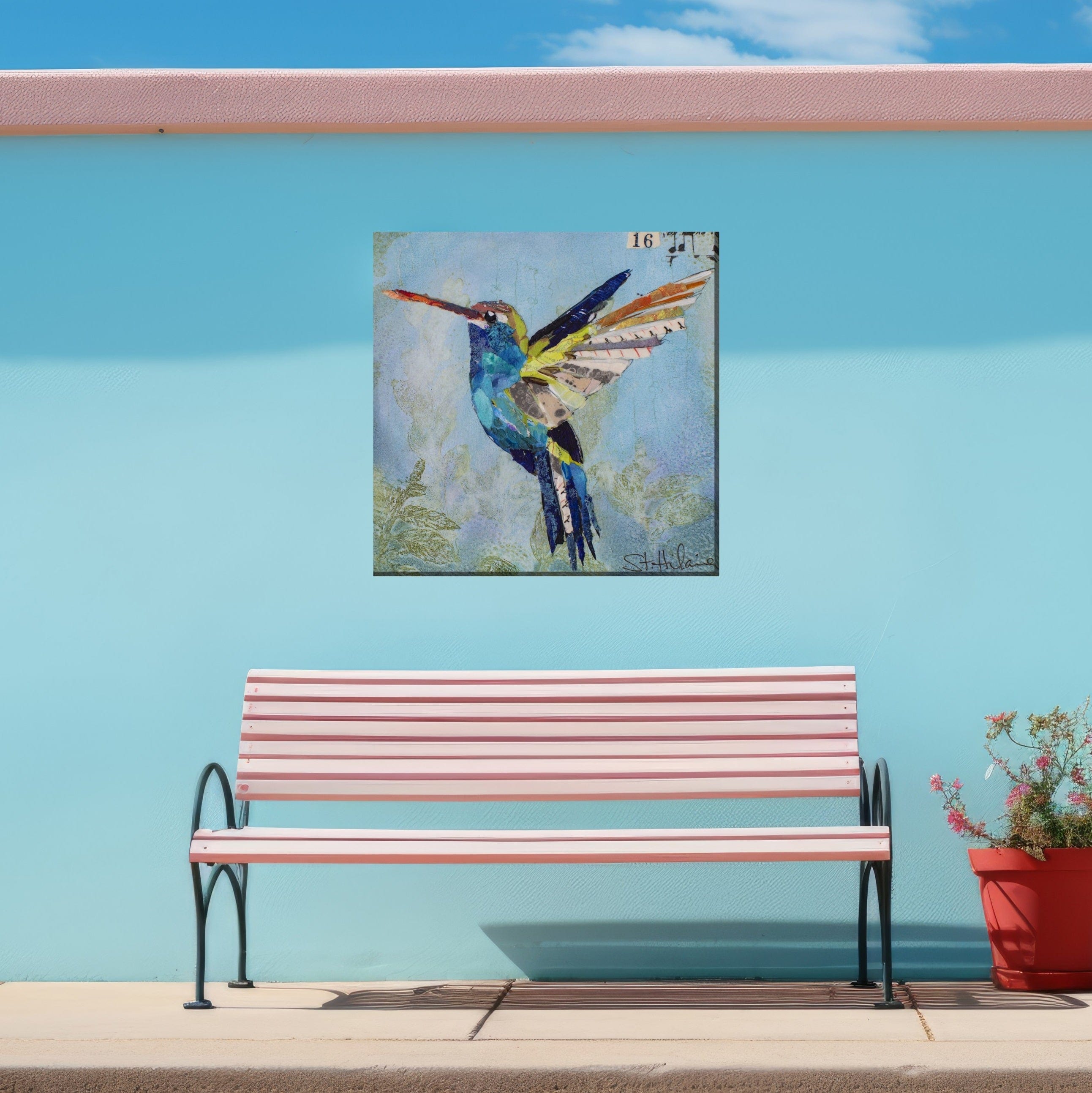 Snazzy Hummer Outdoor Canvas Art