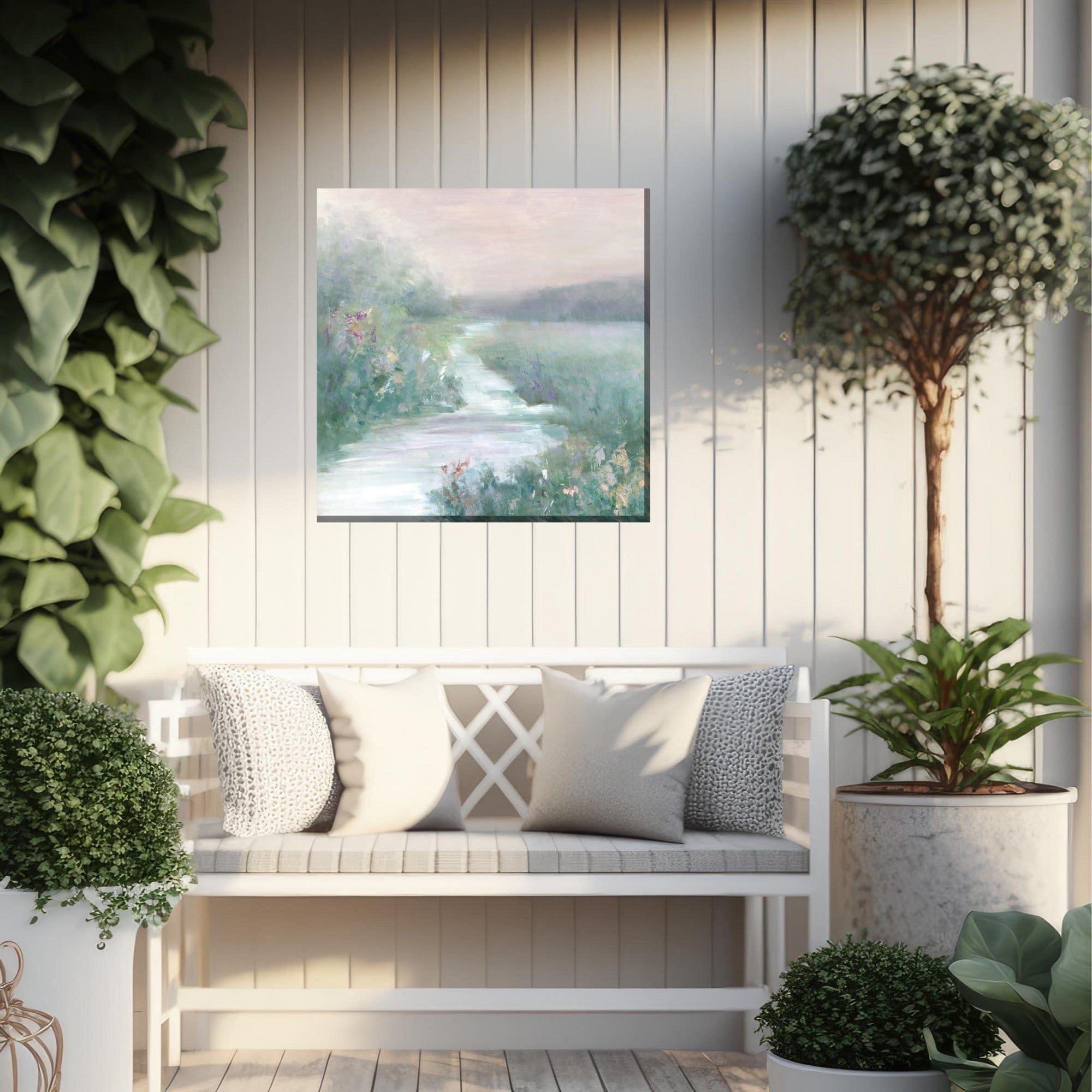 Sunrise Stream Outdoor Canvas Art
