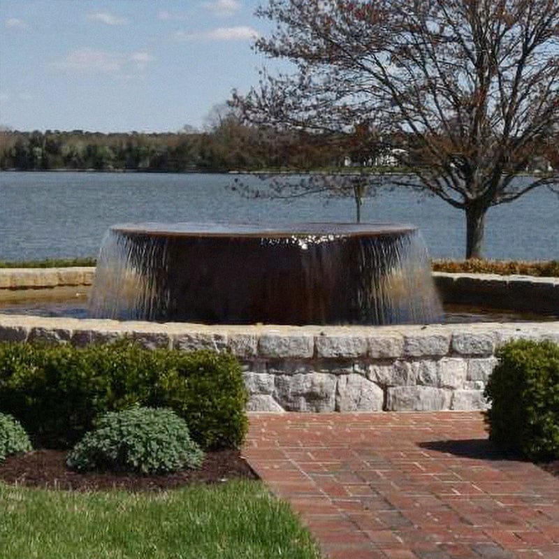 Rustic Sugar Kettle Cast Iron Fountain
