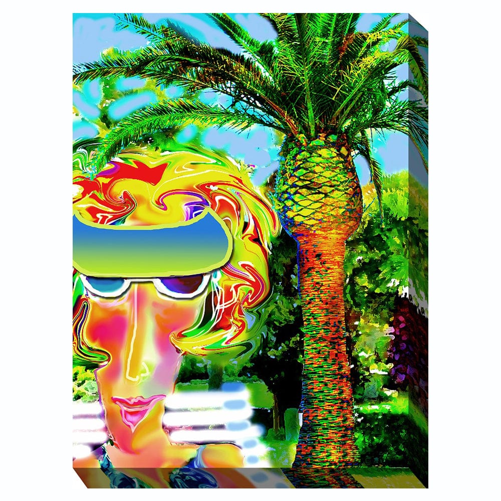 At the Pool Outdoor Canvas Art