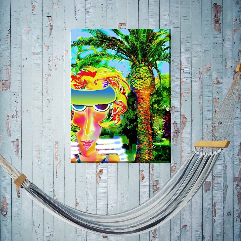 At the Pool Outdoor Canvas Art