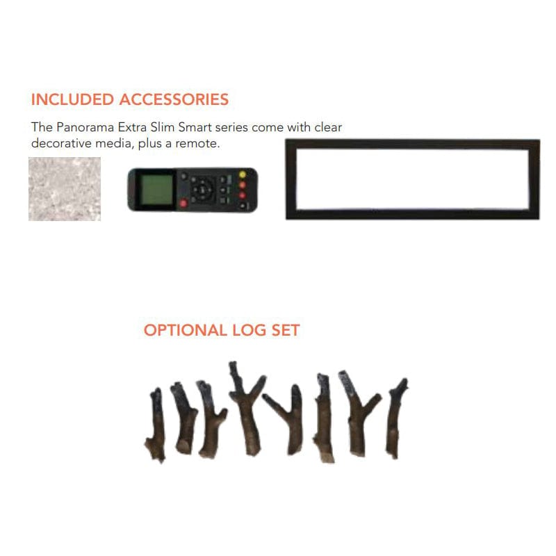 Amantii Panorama 30" Xtraslim Full View Smart Indoor| Outdoor Electric Fireplace