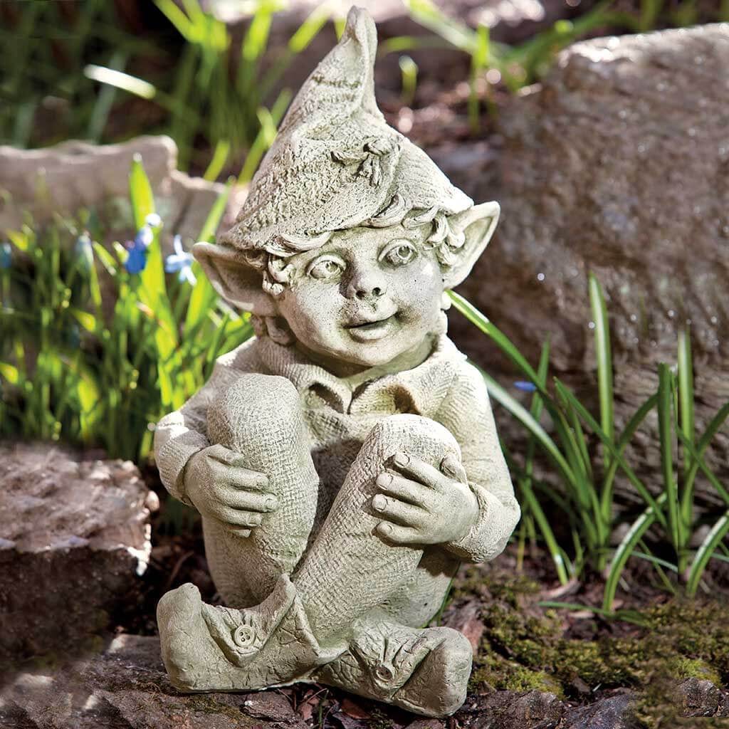 Aiden Cast Stone Garden Statue | Garden Gnome