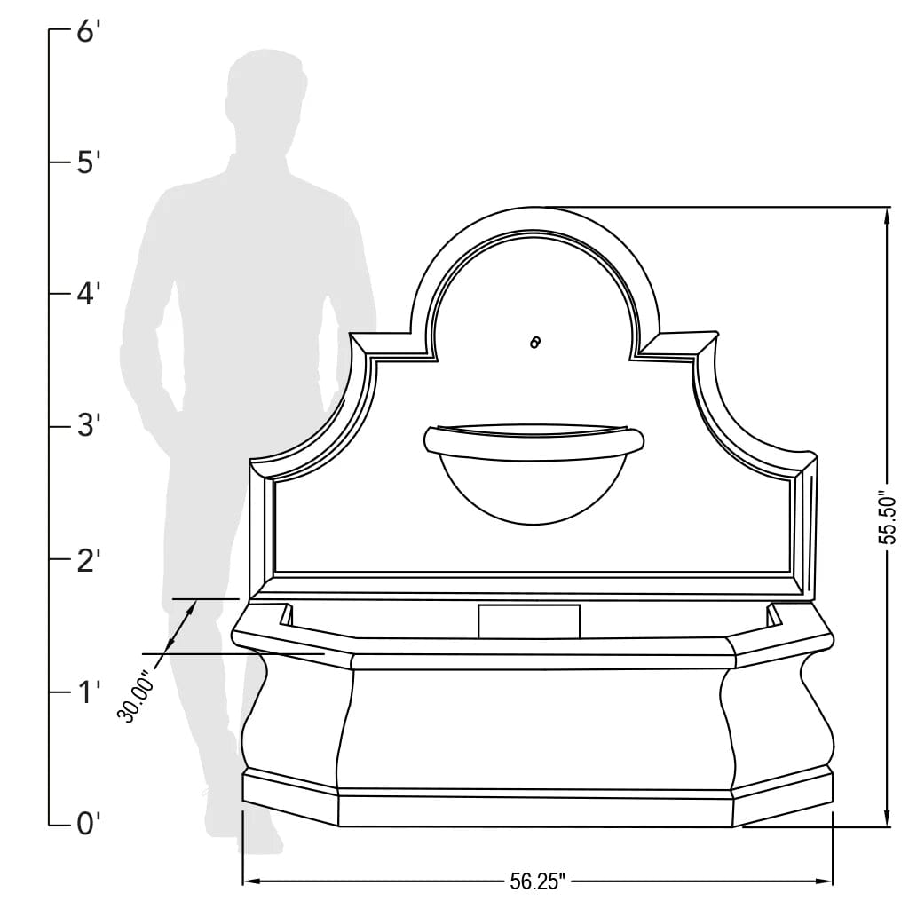 Andalusia Wall Outdoor Water Fountain