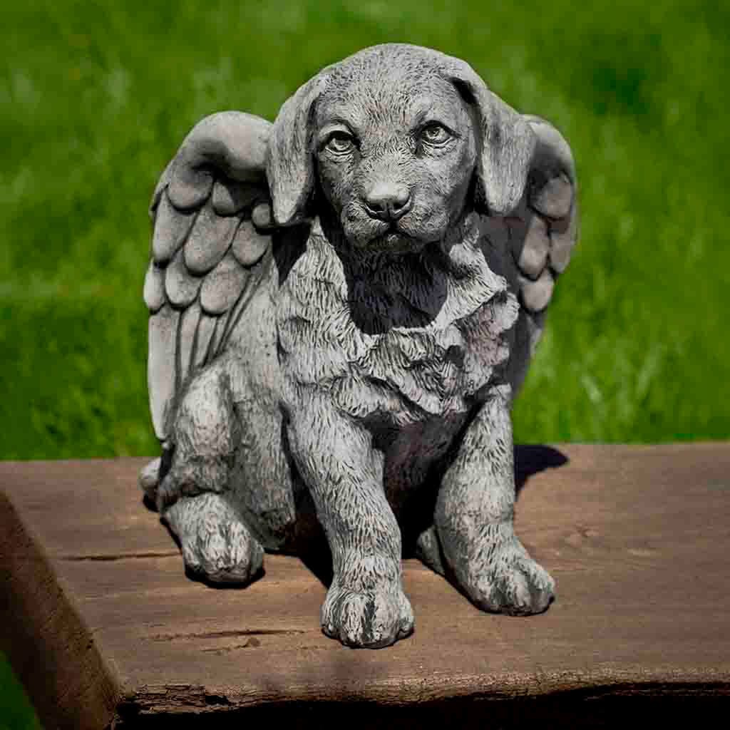 Angel Puppy Cast Stone Garden Statue