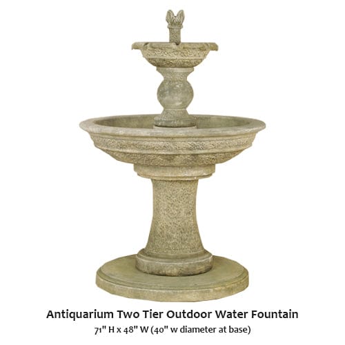 Antiquarium Two Tier Outdoor Water Fountain