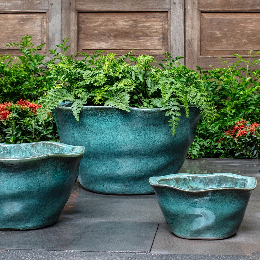 Foxglove Low Planter Nested Set of 3 | Glazed Collection