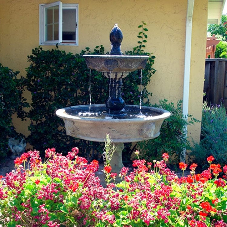 Appia Antica Two Tier Lion Outdoor Water Fountain