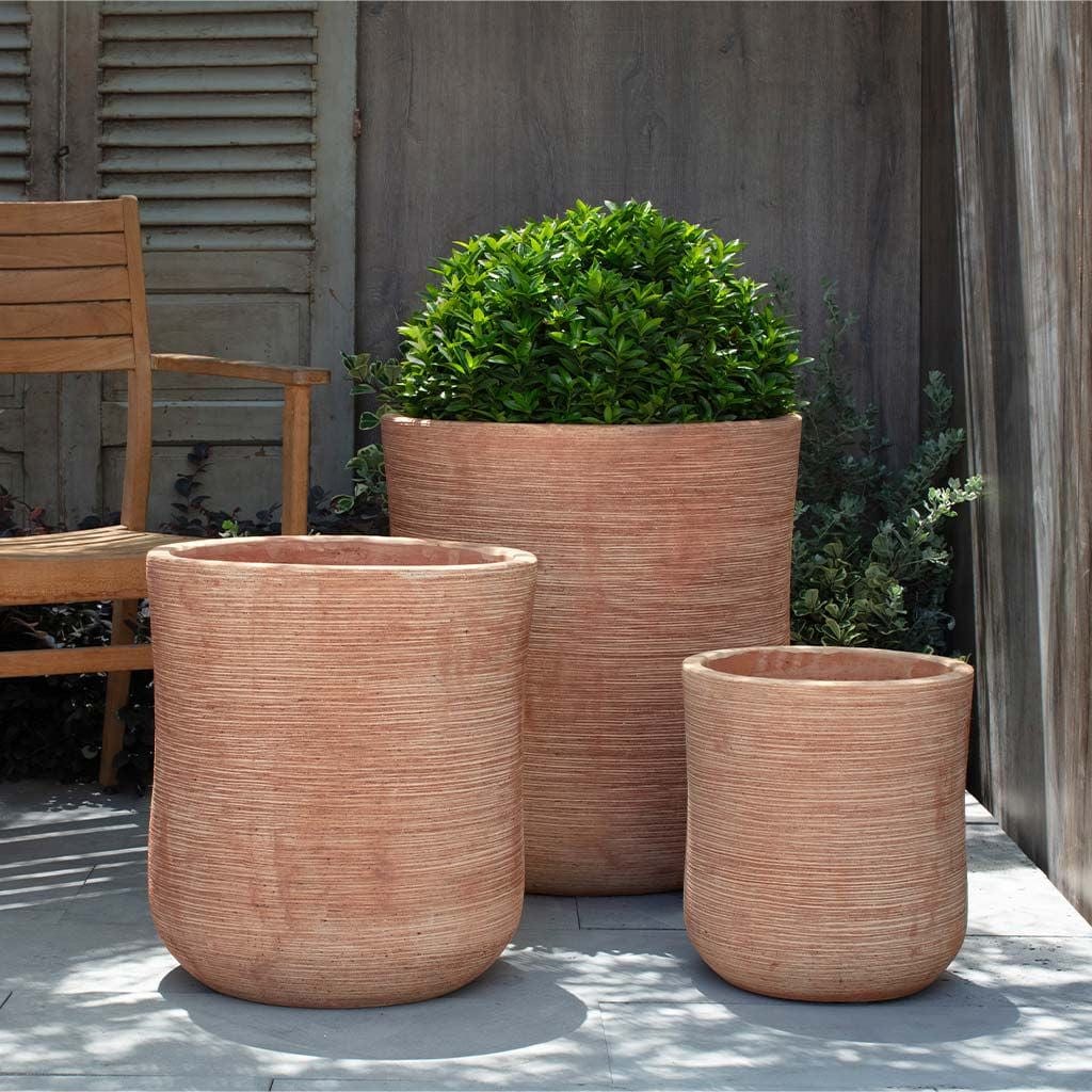 Aspen Terra Cotta Planter Set of 3 in Terra Cotta Finish