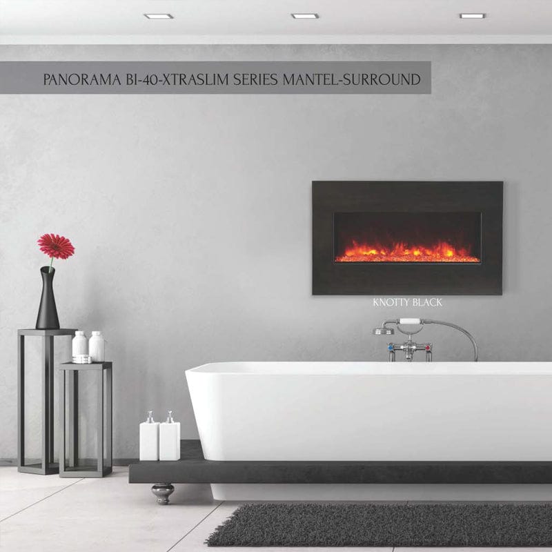Amantii Panorama 40" Xtraslim Full View Smart Indoor| Outdoor Electric Fireplace