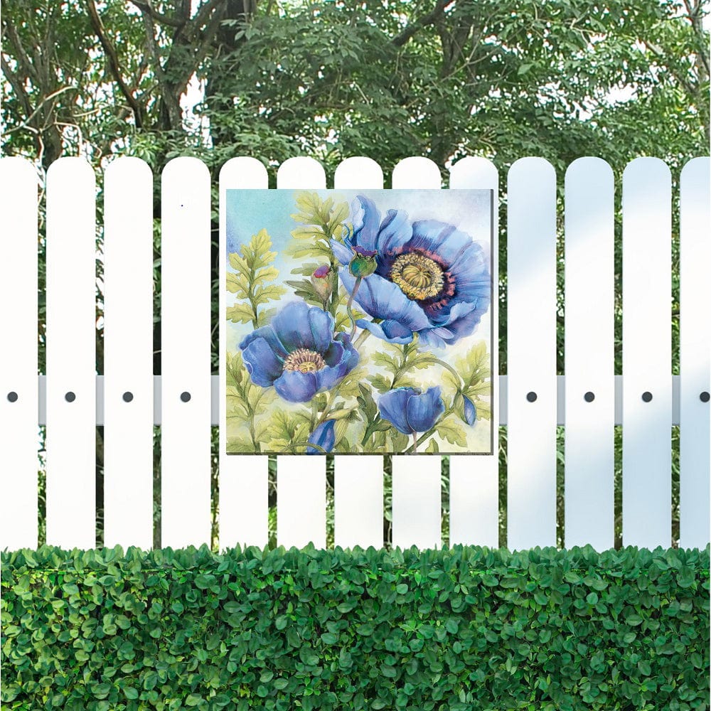 Blue Poppies Outdoor Canvas Art