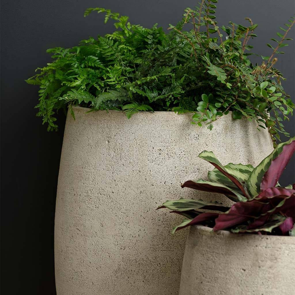 Bebel Tall Cast Stone Planter