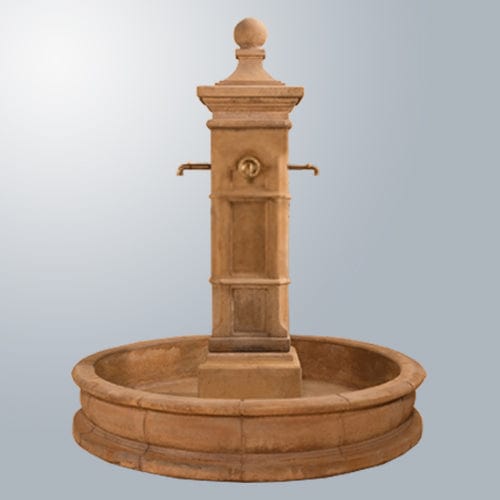 Aquitaine Pond Fountain with Bronze Iron Spouts