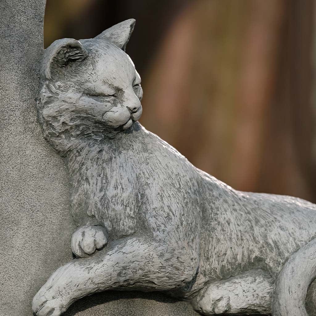 Cat on the Moon Cast Stone Statue