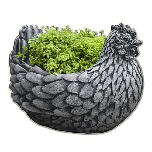 Chicken Cast Stone Garden Planter