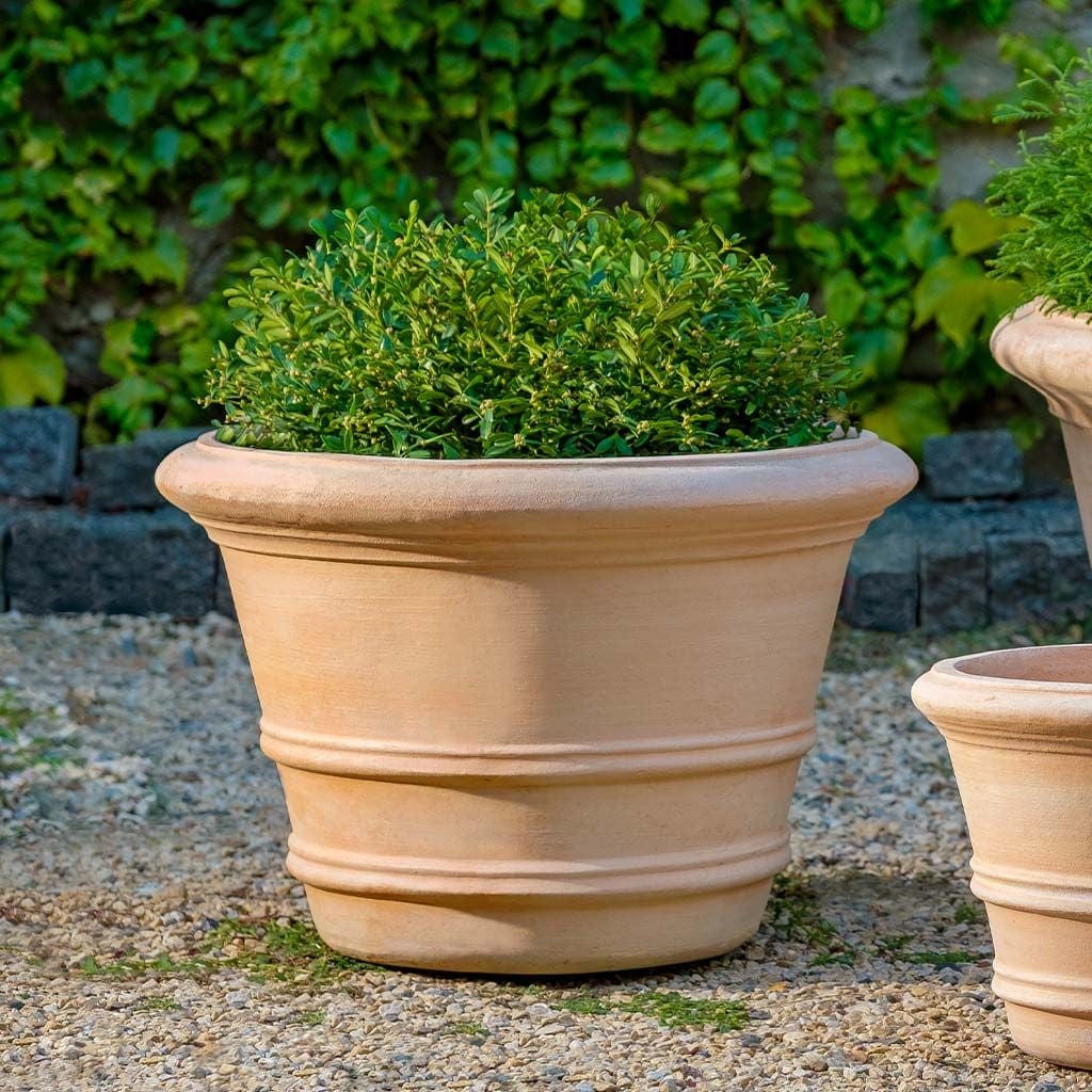 Classic Double Rolled Rim 18.25" Planter Set of 2 | Terra Cotta Collection