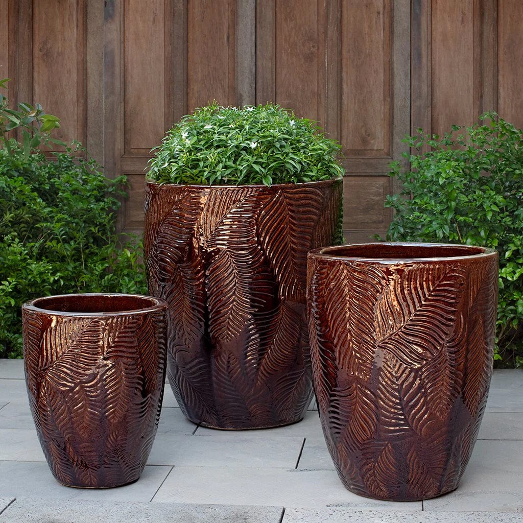 Tropicale Tall Planter Set of 3 | Glazed Collection
