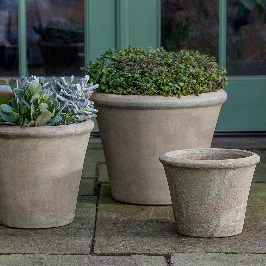 Cortona Terra Cotta Planter Set of 3 in Antico Terra Cotta Finish