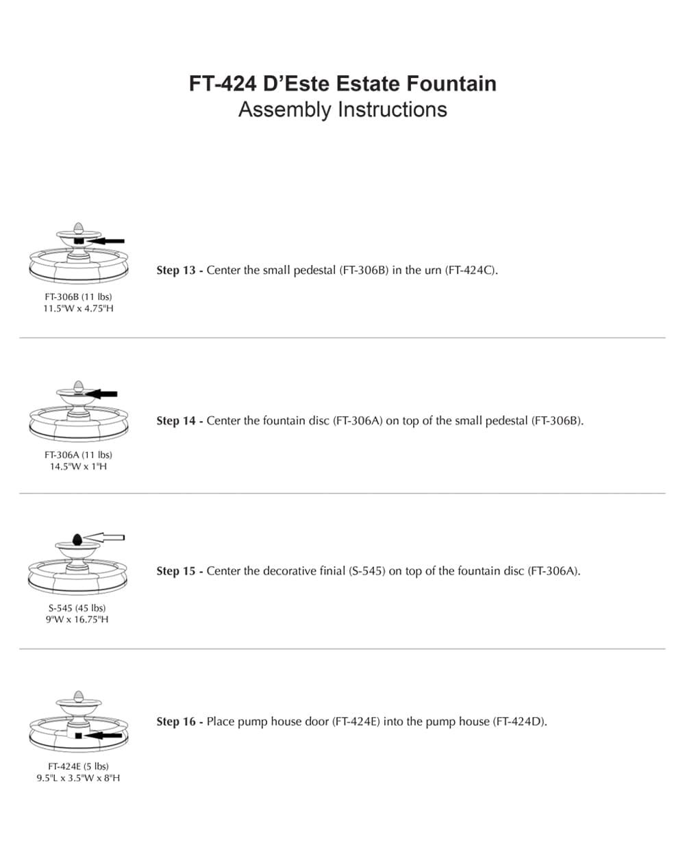 D'Este Estate Fountain