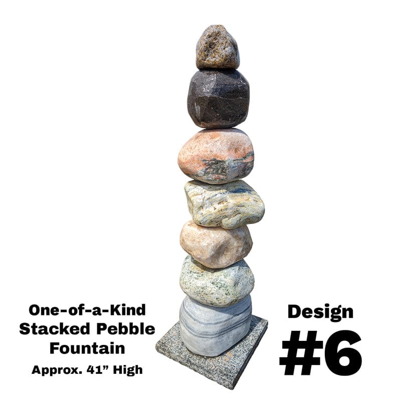 Stacked Pebble Garden Fountain
