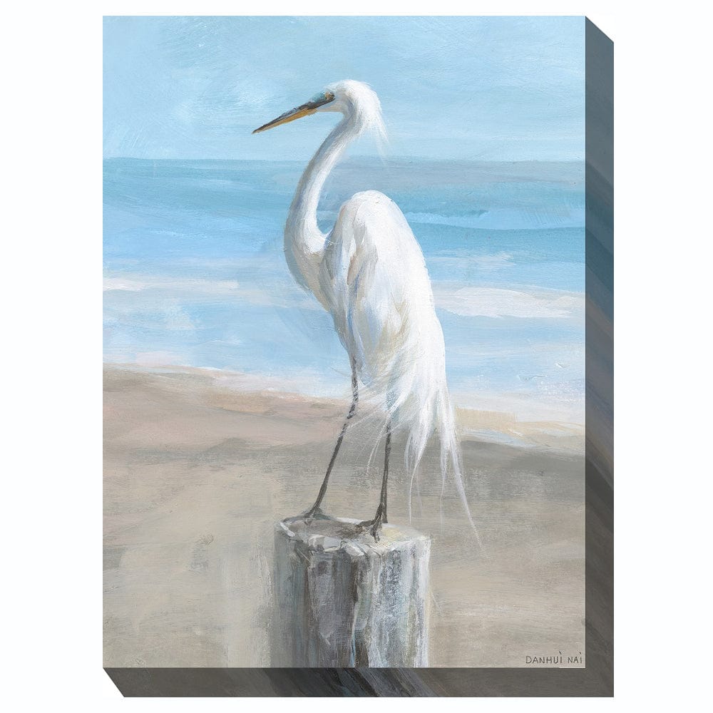Egret Portrait Outdoor Canvas Art