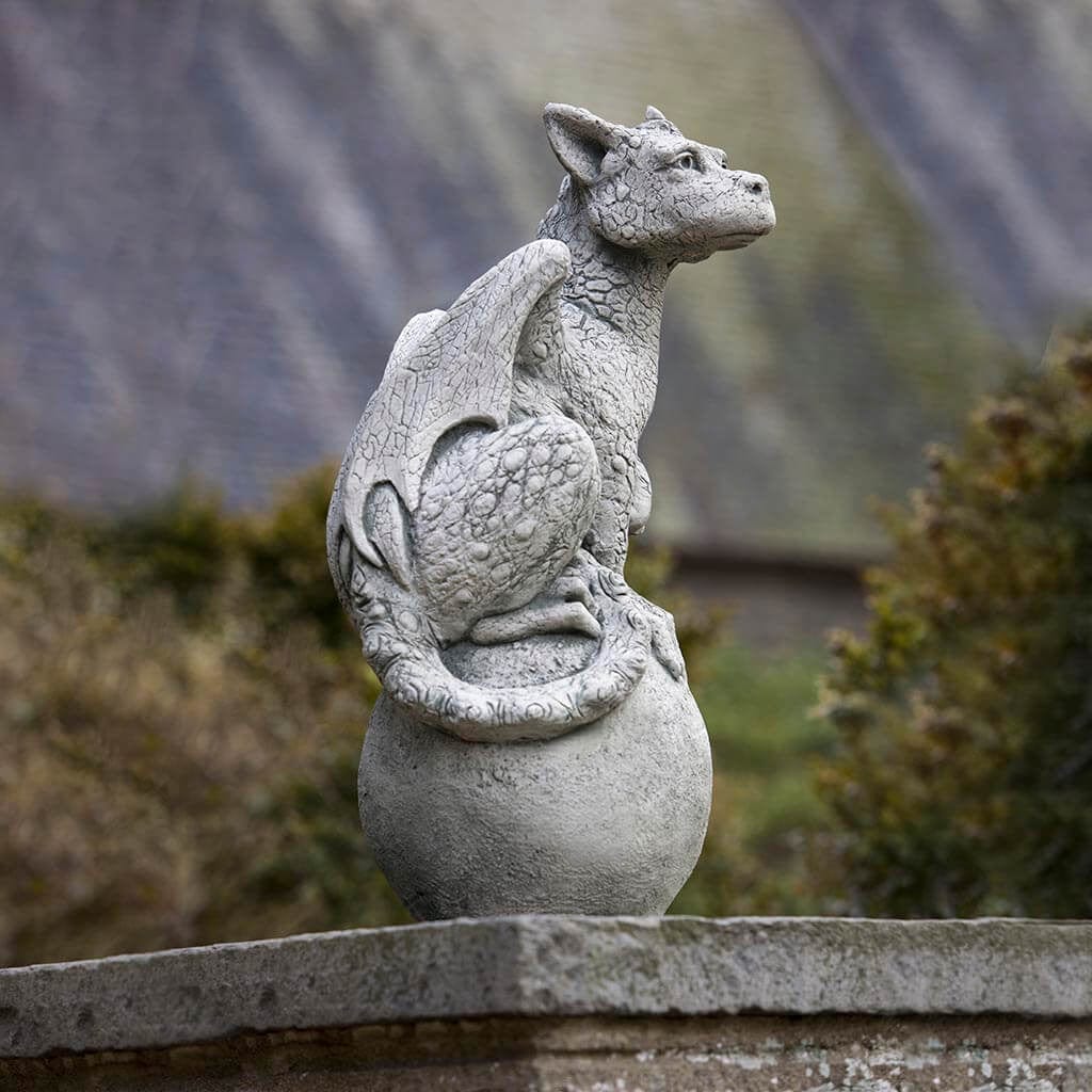Eryl Cast Stone Garden Statue | Dragon Statue