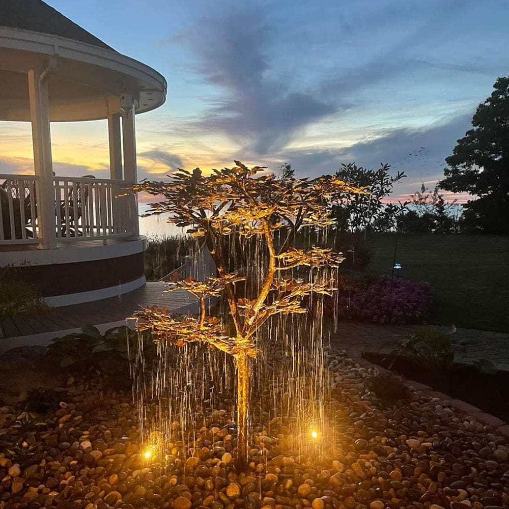 70" Copper Extra Tall Maple Tree Garden Fountain - Outdoor Art Pros