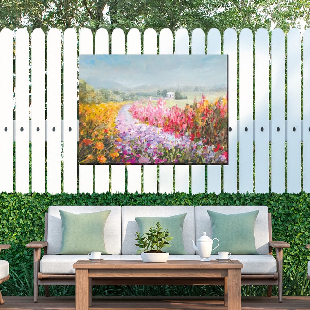 Flowering Footpath Outdoor Canvas Art