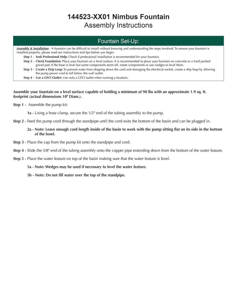 Nimbus Modern Fountain