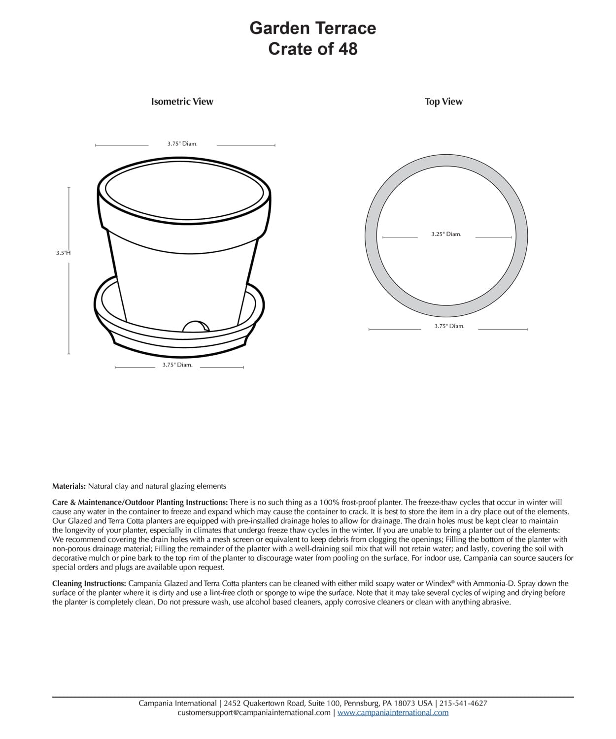 Garden Terrace Crate Set of 48 in Assorted Glaze