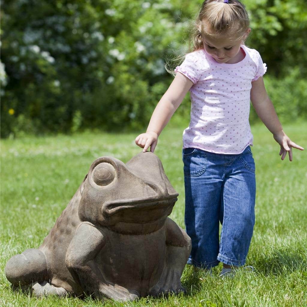 Giant Garden Frog Cast Stone Statue