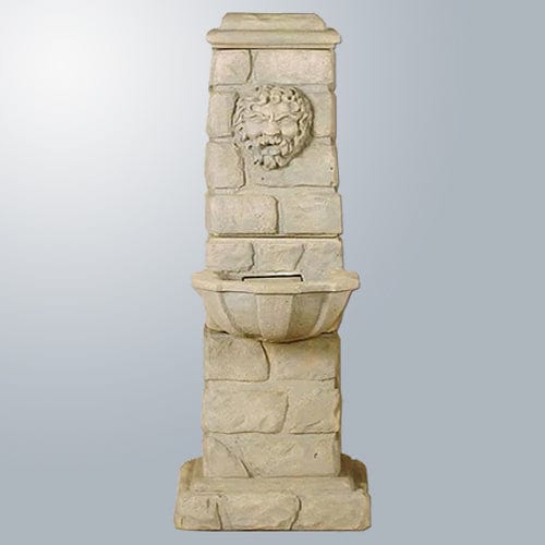 Green Man Column Outdoor Water Fountain