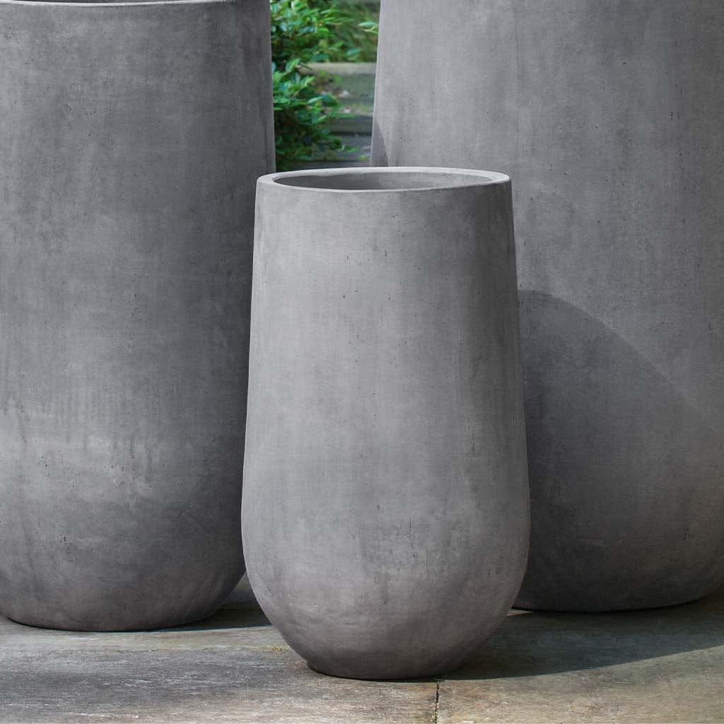 Telluride Small | Lightweight Cast Stone Concrete Planter in Grey