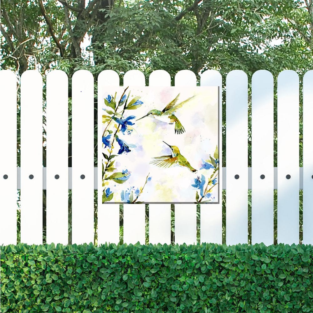 Hummingbird Duet Outdoor Canvas Art