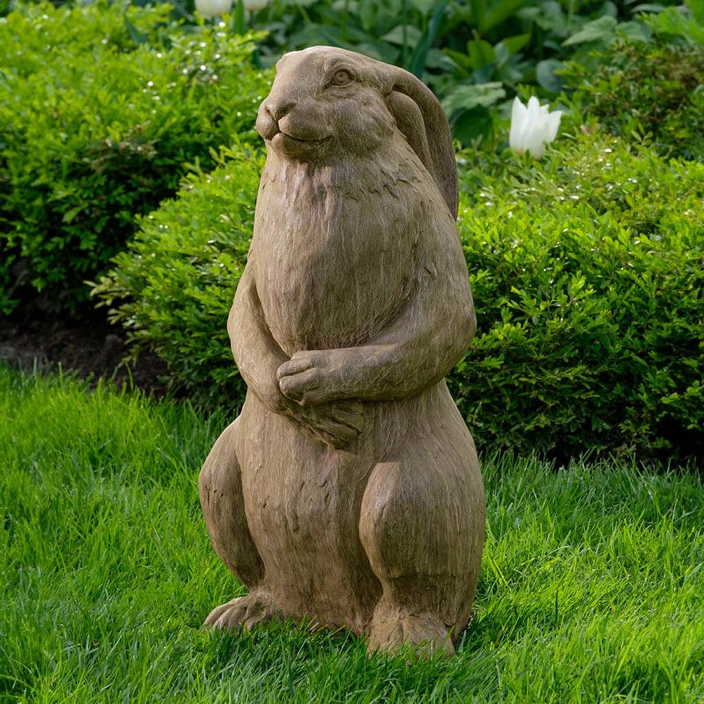 Harvey Cast Stone Statue | Outdoor Rabbit Statuary