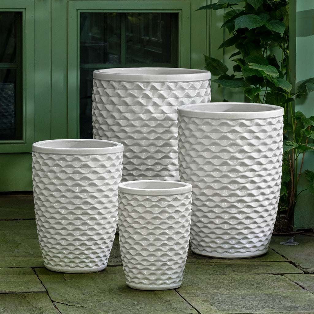 Tall Honeycomb Planter Nested Set of 4 | Glazed Collection