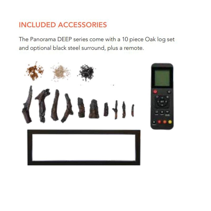 Amantii Panorama 60" Deep Full View Smart Indoor| Outdoor Electric Fireplace