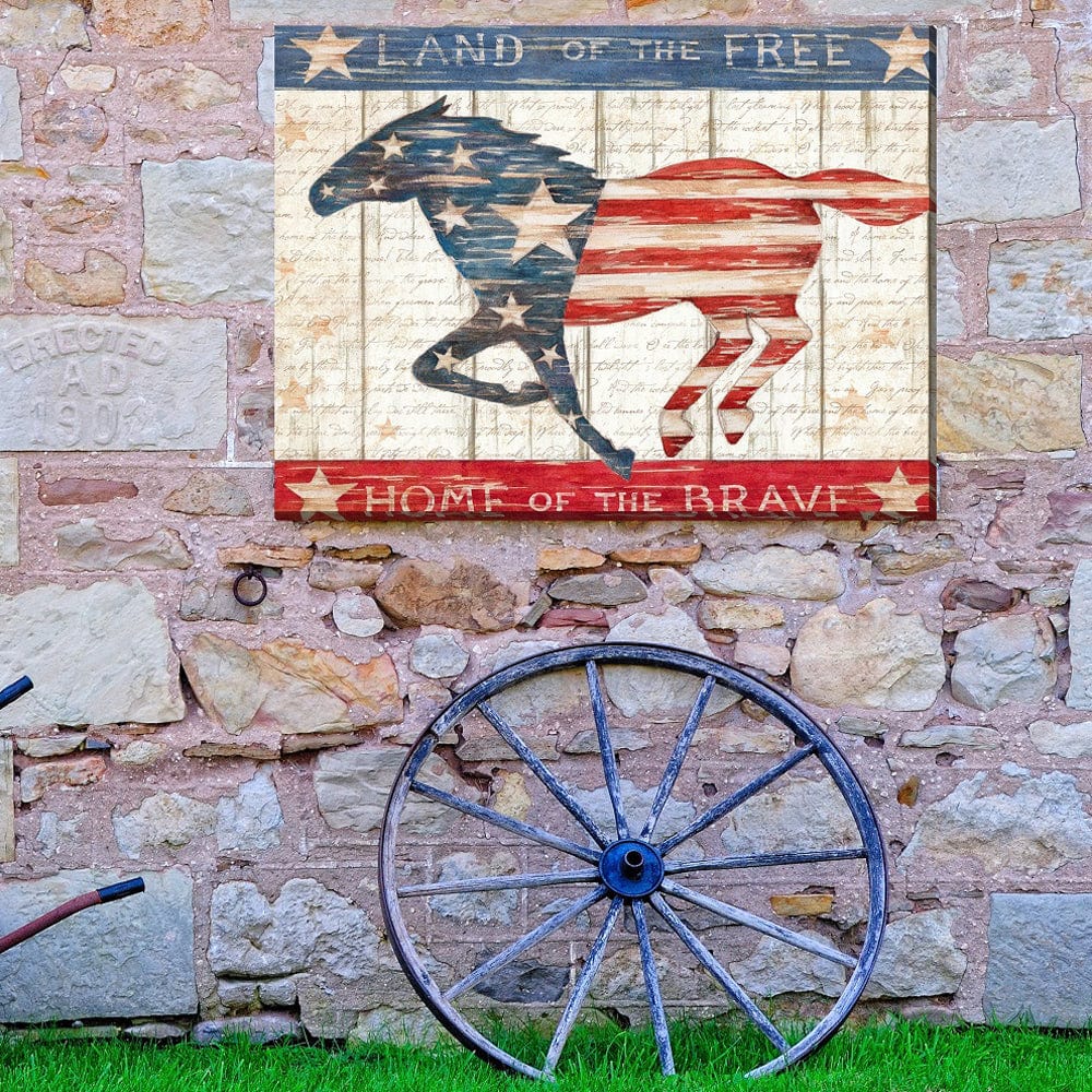 Land of the Free Outdoor Canvas Art