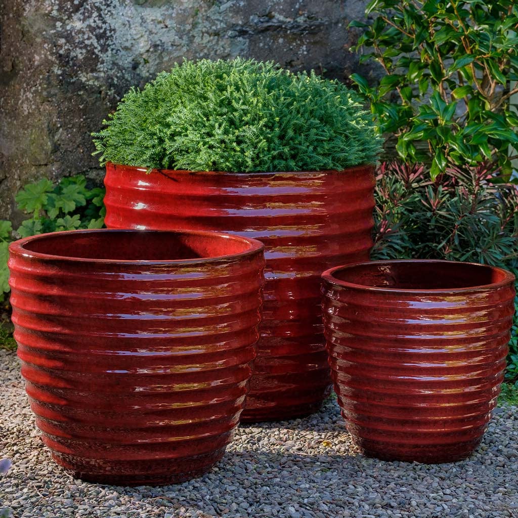 set of 3 outdoor plant pots Linea Planter Set of 3