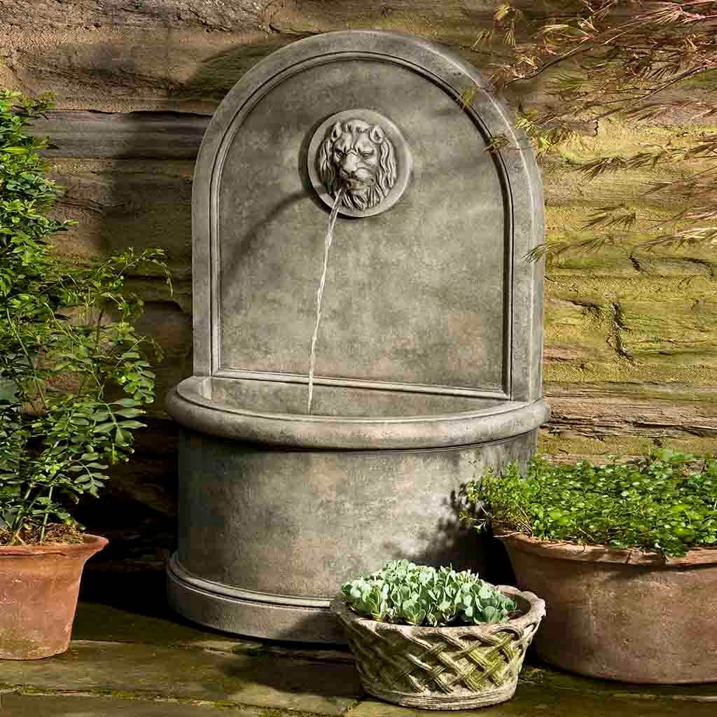 Lion Wall Outdoor Water Fountain