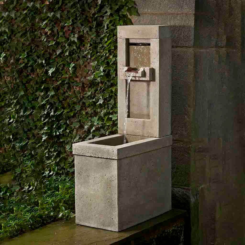 Lucas Cast Stone Wall Fountain
