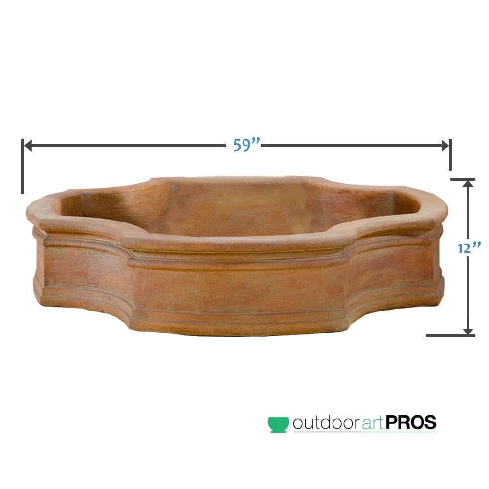 Giannini Monaco Fountain Basin - Outdoor Art Pros