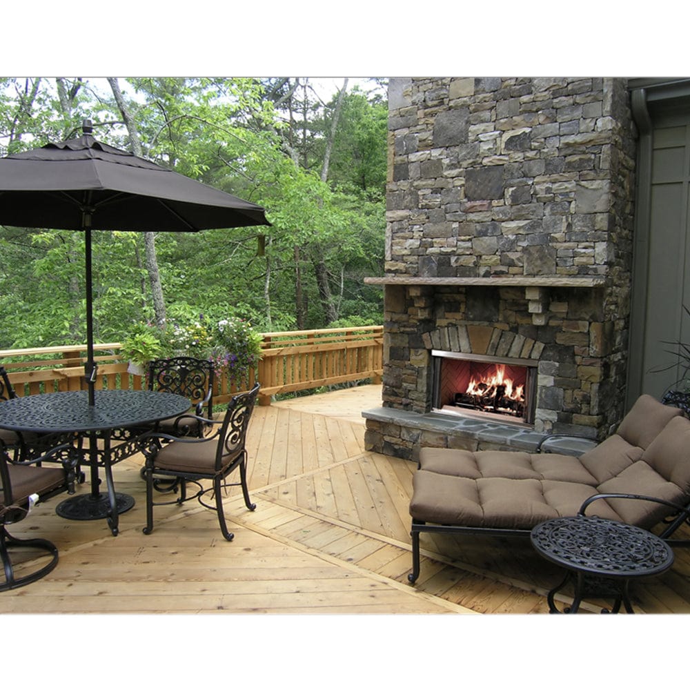 Montana 36" Outdoor Stainless Steel Wood Fireplace - Outdoor Art Pros