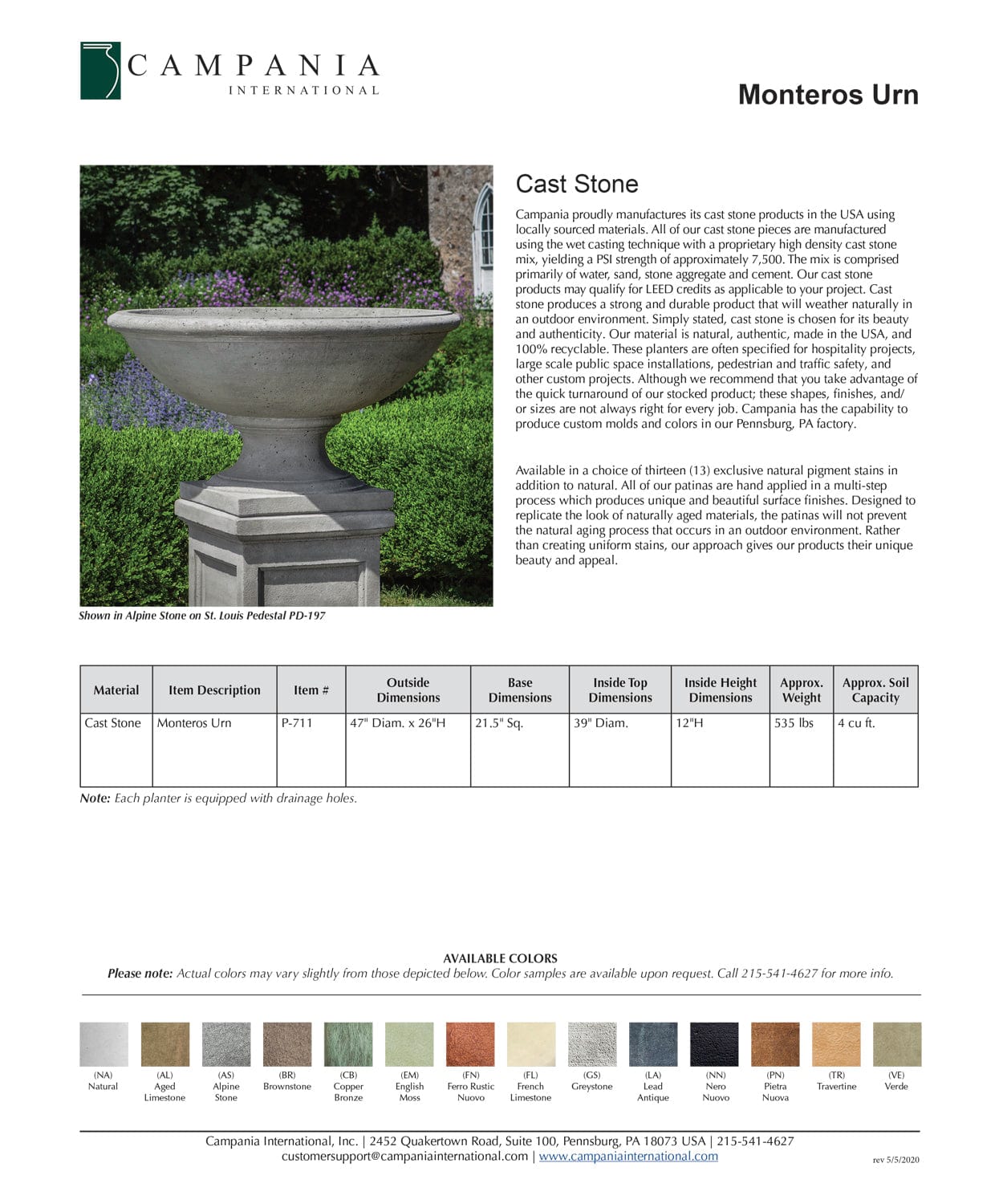 Monteros Urn Garden Planter