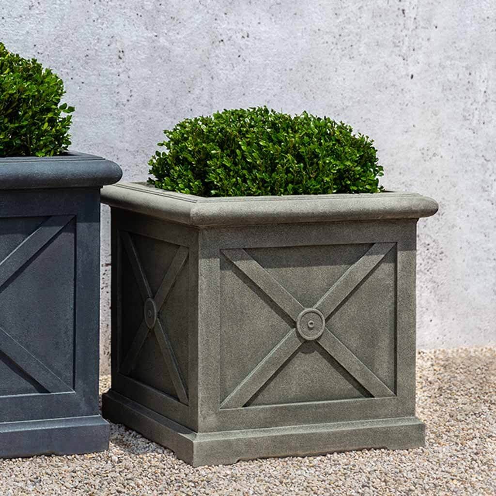 Montparnasse Square Planter - Small in Alpine Stone Finish